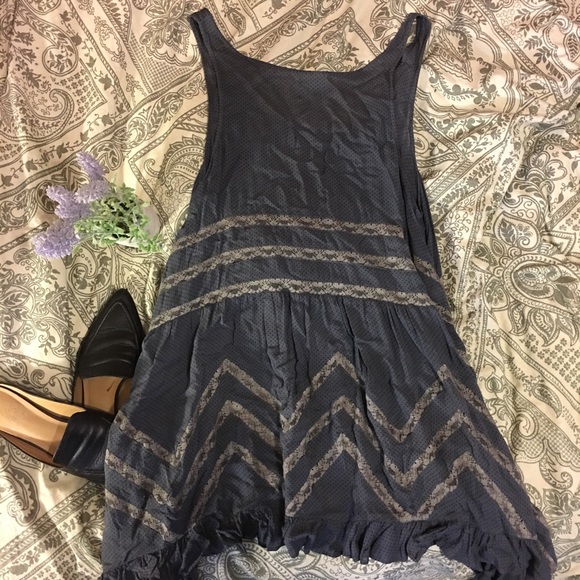 Blue Free People Tunic Mini Dress - Picture 2 of 3